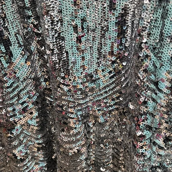 Michael Kors Silver and Black Sequin Mini Dress - Picture 6 of 9